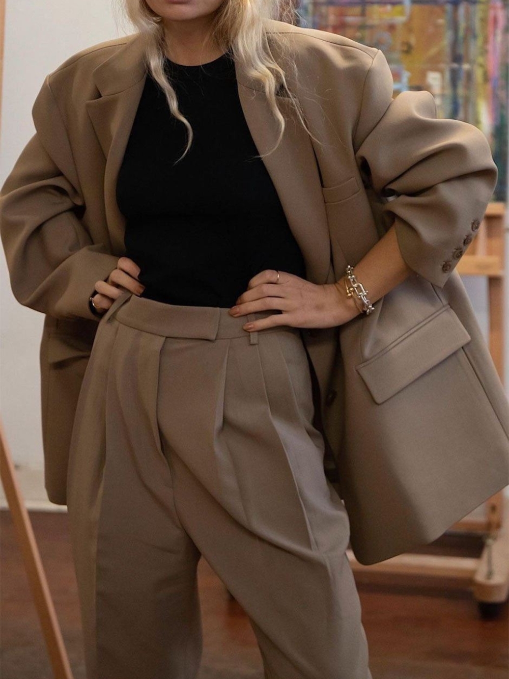 Frankie Shop Bea Pants Latte